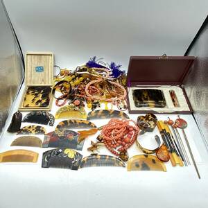 [F27] approximately 1147g tortoise shell / amber /...*. accessory imite-shon coral amber . summarize present condition goods 