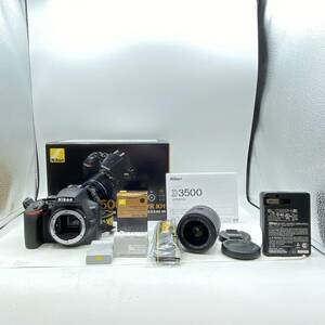 『M9』Nikon　ニコン　D3500　18-55ｍｍ　1:3.5-5.6G　DXレンズ付き　予備バッテリー付き 通電確認済み 箱他付属品あり デジタル一眼 現状