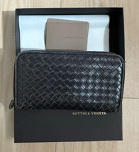 ★BOTTEGA VENETA ボッテガヴェネタ イントレチャート 長財布 ラウンドファスナー ウォレット 本革 レザー 茶 ブラウン メンズ_画像10