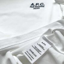 XL 新品 A.P.C. アーペーセー 定番 刺繍 ロゴ Denise Tシャツ 定1.54万 白 ホワイト レディース APC 厚手 2023SS 半袖 ミニロゴ_画像6