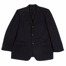 コムデギャルソンオムCOMME des GARCONS HOMME ウール混紡3Bジャケット 紺S_画像1