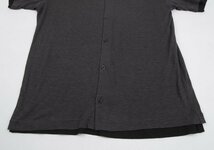 ヨウジヤマモトプールオムYohji Yamamoto POUR HOMME コットンレイヤードデザインシャツ チャコール黒3_画像5