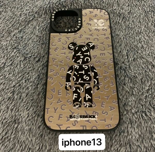 iphone13 ケース　iphoneケース　 スマホケース　カバー シルバー　ベアブリック　クマ　casetify