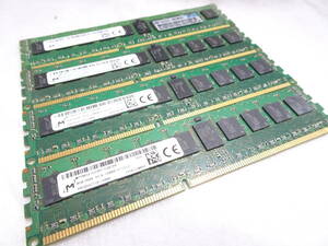 美品 Micron サーバー用 メモリー DDR3L-1600 PC3L-12800R 1枚8GB×4枚組 合計32GB 両面チップ Registered ECC 動作検証済