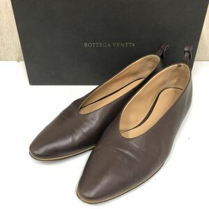 箱付き★【BOTTEGA VENETA】ボッテガヴェネタ★フラットパンプス シューズ レザー サイズ38 05