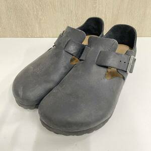 【BIRKENSTOCK】ビルケンシュトック★シューズ LONDON ロンドン サンダル スリッポン 靴 レザー サイズ24.5cm ブラック 05