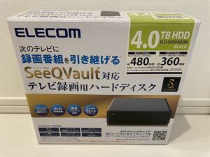 ELECOM テレビ・レコーダー用 外付けハードディスク SeeQVault対応 4TB ELD-QEN040UBK