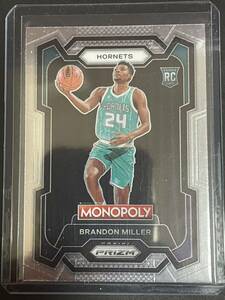 Brandon Miller Panini Prizm Monopoly ルーキーカード NBA カード 2023/24