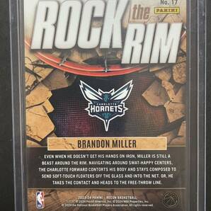 Brandon Miller Panini Recon Rock the Rim ルーキーカード NBA カード 2023/24の画像2