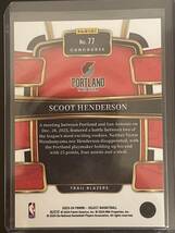 Scoot Henderson Panini Select Concourse ルーキーカード NBA カード 2023/24_画像2