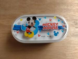 【未使用】ミッキーマウス　ランチボックス　べんとう箱　箸付き