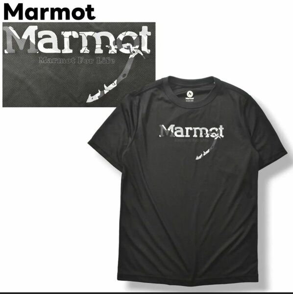 ■大人気 マーモット ICE AXE MARMOT LOGO Tシャツ メンズ Sサイズ ブラック MJT-S5077 希少 古着