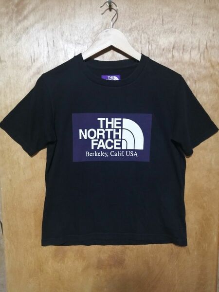 ■大人気 ノースフェイス パープルレーベル ビッグロゴ Tシャツ NT3064N レア レディースWSサイズ クラックプリント系