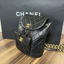 ★美品 シールあり★CHANEL シャネル バッグ リュック マトラッセ ダブルココ ラムスキン チェーンバッグ ココマーク_画像1