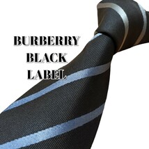 ★BURBERRY BLACK LABEL★　ブラウン系　ストライプ　日本製_画像1