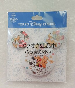 2021年 ディズニーランド ミッキー ミニー バースデー 缶バッジ TDR