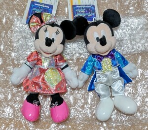 ミッキー ミニー ぬいぐるみバッジ ぬいば ディズニーランド ナイトフォールグロウ TDR TDL バラ売り不可 値下不可