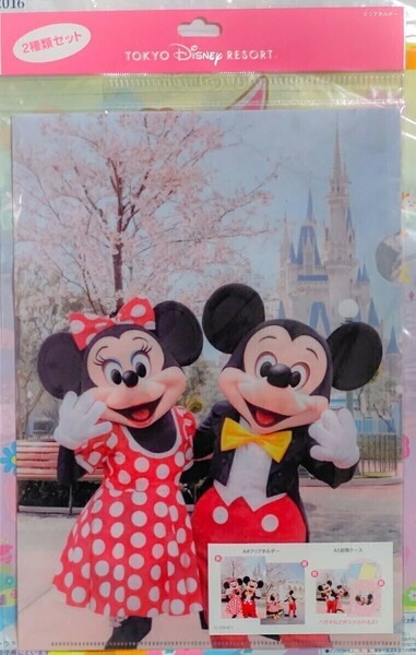 ミッキー ミニー 桜 実写 クリアファイルセット ディズニーランド TDR TDL クリアホルダー 封筒ケース