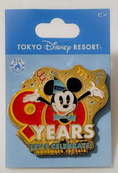 ミッキー 90周年 バースデー ピンバッジ 東京ディズニーリゾート TDR 