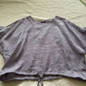  Urban Research rosso lavender linen tunic blouse 