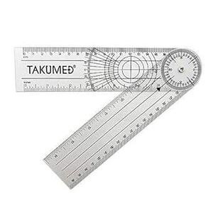 TAKUMED プラスチック 角度計 ゴニオメーター 透明 Type D (TypeD