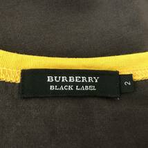 BURBERRY BLACK LABEL BMV43-230-57 バーバリー ブラックレーベル メンズ BIGロゴ 半袖ラグランTシャツ 美品 size 2_画像4