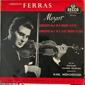 クリスチャン・フェラス / モーツァルト ヴァイオリン協奏曲 K.216, 268