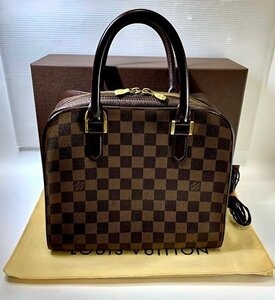 良品　LOUIS VUITTON　【ルイ・ヴィトン】ハンドバッグ N51155 トリアナ ダミエキャンバス エベヌ　外箱有り