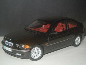 S=1/18☆BMW特注京商製 BMW 325ti Conpact/E46(METALLIC BLACK):BMW 325ti コンパクト/E46(メタリック・ブラック)未使用新品！