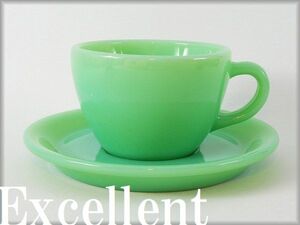  ultimate beautiful goods * Fire King Jedi RW extra heavy cup & saucer 