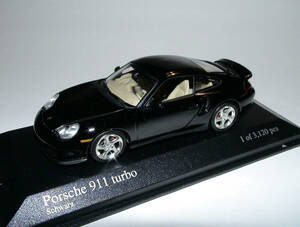 新品【ミニチャンプス】PORSCHE 911 turbo 2000 Black 1/43 ポルシェ
