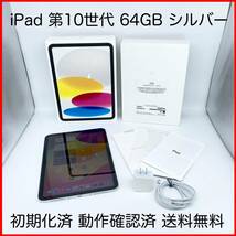 即配【美品】Apple iPad 第10世代 64GB A2757 MQ6J3J/A シルバー Cellularモデル 動作確認済 送料無料_画像1