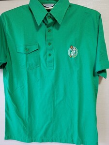 BOSTIN CELTICS ボストンセルティックス NBA 半袖 ポロシャツ レア 70 80 当時物 L XL トップス カジュアル アメカジ 激安 珍 バスケット　