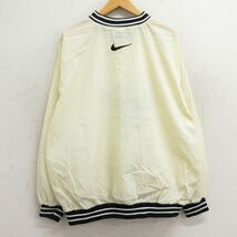 XL/古着 ナイキ NIKE 長袖 ナイロン ジャケット メンズ 90s ビッグロゴ 大きいサイズ 生成り spe 24apr26 中古 アウター ウインドブレーカ_画像2