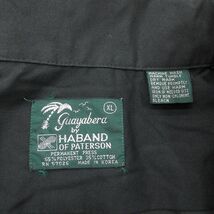 XL/古着 HABAND 半袖 キューバ シャツ メンズ 00s 刺繍 大きいサイズ 黒 ブラック 24may06 中古 トップス_画像4
