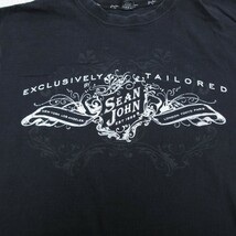 XL/古着 ショーンジョン 半袖 Tシャツ メンズ ビッグロゴ コットン クルーネック 黒 ブラック 24may07 中古_画像2