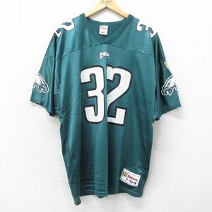 XL/古着 ウィルソン 半袖 ビンテージ フットボール Tシャツ メンズ 90s NFL フィラデルフィアイーグルス リッキーワターズ 32 大きいサイズ