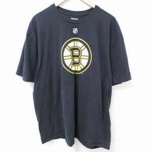 XL/古着 リーボック REEBOK 半袖 ブランド Tシャツ メンズ NHL ボストンブルーインズ トゥッカラスク 40 大きいサイズ コットン クルーネッ