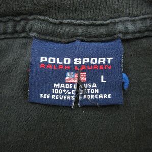 XL/古着 ラルフローレン ポロスポーツ 半袖 ブランド ビンテージ Tシャツ メンズ 90s P2K コットン クルーネック 黒 ブラック 24may08 中古の画像3