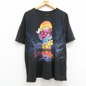 XL/古着 半袖 Tシャツ メンズ クールエイド スケボー 大きいサイズ クルーネック 黒 ブラック 24may09 中古