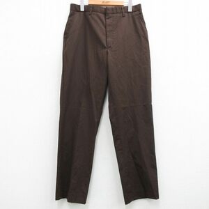 W32/古着 ワーク パンツ メンズ 90s 茶 ブラウン 24may09 中古 ボトムス ロング