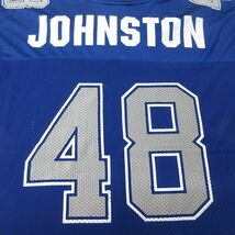 XL/古着 半袖 ビンテージ フットボール Tシャツ メンズ 90s NFL ダラスカウボーイズ JOHNSTON 48 大きいサイズ ロング丈 メッシュ地 Vネッ_画像3