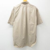 XL/古着 ラルフローレン 半袖 ブランド シャツ メンズ 90s ワンポイントロゴ BLAKE 大きいサイズ コットン ボタンダウン ベージュ カーキ 2_画像2