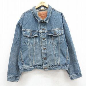 XL/古着 リーバイス Levis 70598 長袖 ジージャン メンズ 00s コットン 紺 ネイビー デニム 24may11 中古 アウター Gジャン ジャケット