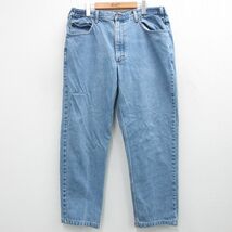 W38/古着 エルエルビーン LLBEAN ジーンズ メンズ 00s コットン 紺 ネイビー デニム 24may11 中古 ボトムス ジーパン Gパン ロング パンツ_画像1