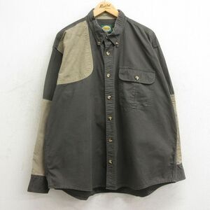 XL/古着 カベラス 長袖 ハンティング シャツ メンズ 00s 大きいサイズ コットン 濃グレー系他 spe 24may11 中古 トップス