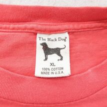 XL/古着 半袖 ビンテージ Tシャツ メンズ 00s 犬 The Black Dog 大きいサイズ コットン クルーネック オレンジ系 24may13 中古_画像5