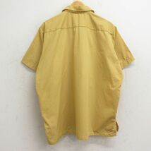 XL/古着 半袖 キューバ シャツ メンズ 80s 大きいサイズ 開襟 オープンカラー 黄 イエロー 24may13 中古 トップス_画像2