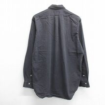 XL/古着 ラルフローレン 長袖 ブランド シャツ メンズ 90s ワンポイントロゴ 大きいサイズ コットン ボタンダウン 黒 ブラック 24may13 中_画像2