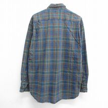 XL/古着 ドッカーズ 長袖 ブランド シャツ メンズ 90s コットン ボタンダウン 紺他 ネイビー チェック 24may13 中古 トップス_画像3